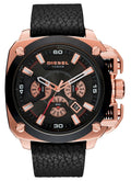 Diesel DZ7346 BAMF Chronograph Men's Watch - Black Dial & Black Leather Strap
