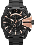 Diesel DZ4309 Mega Chief Chronograph Men's Watch - Black Dial & Black Stainless Steel Strap