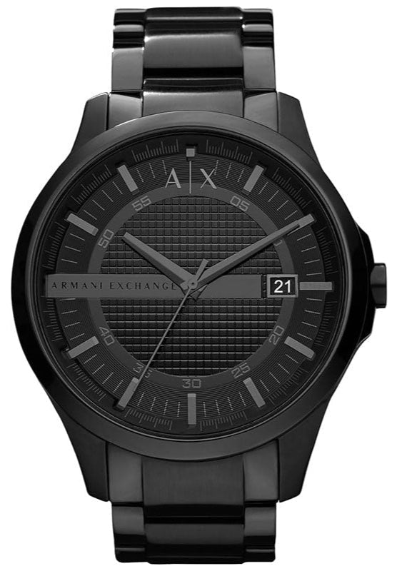 Armani Exchange Hampton AX2104 Men's Chronograph Watch - Black Dial with Black Stainless Steel Strap
