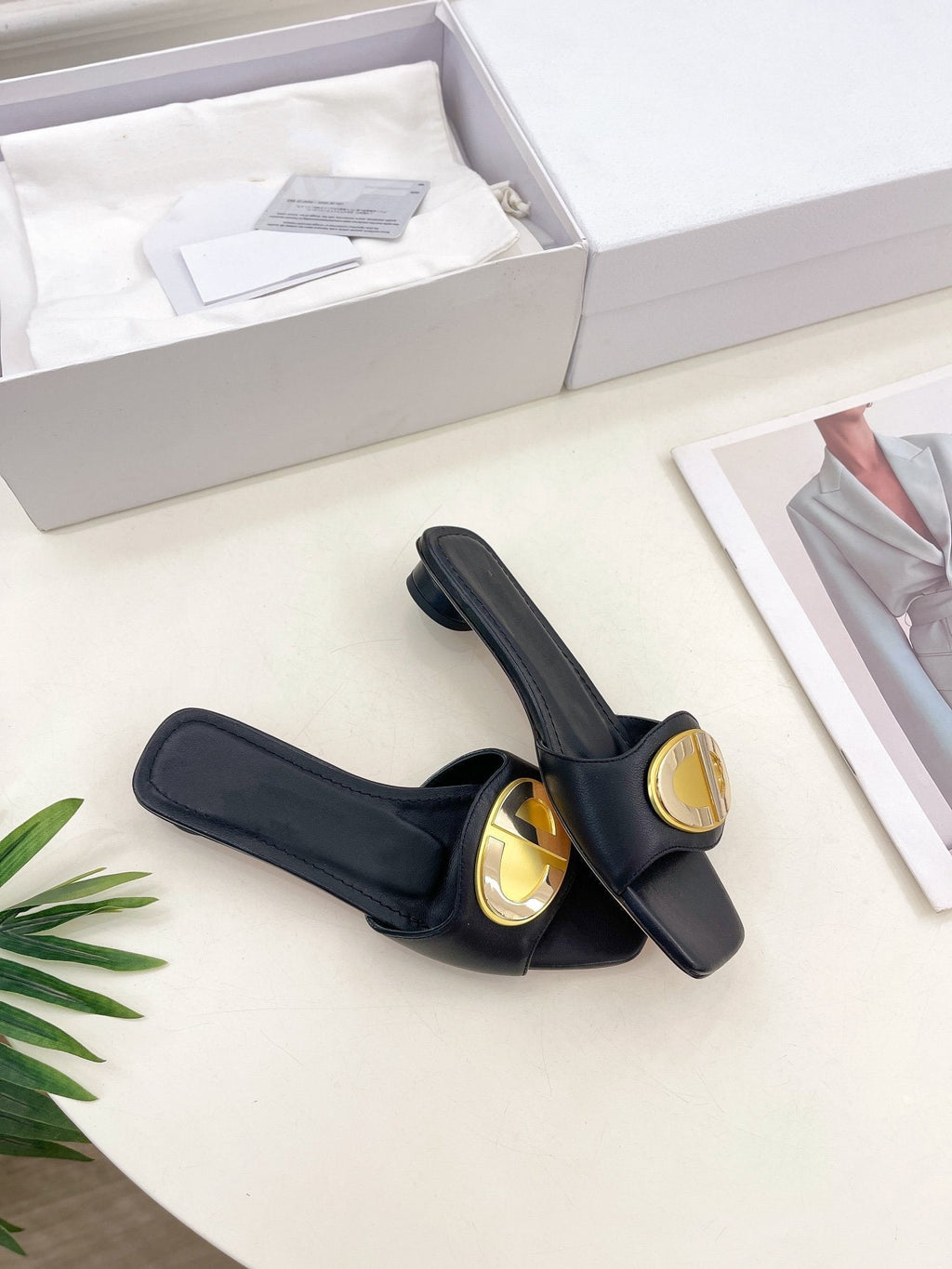 DIOR CD FOREVER HEELED 1.5CM BLACK