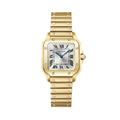 Santos De Cartier Small Model Watch - 27mm, 18K Yellow Gold, Silver Dial