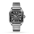 Santos de Cartier Large Model Watch - 40mm, Two - Tone Steel & ADLC, Steel, Grey Dial