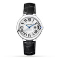 Ballon Bleu de Cartier 33 Watch - 33mm, Steel, Alligator Leather, Silver Dial