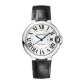 Ballon Bleu de Cartier 36 Watch - 36mm, Steel, Alligator Leather, Silver Dial