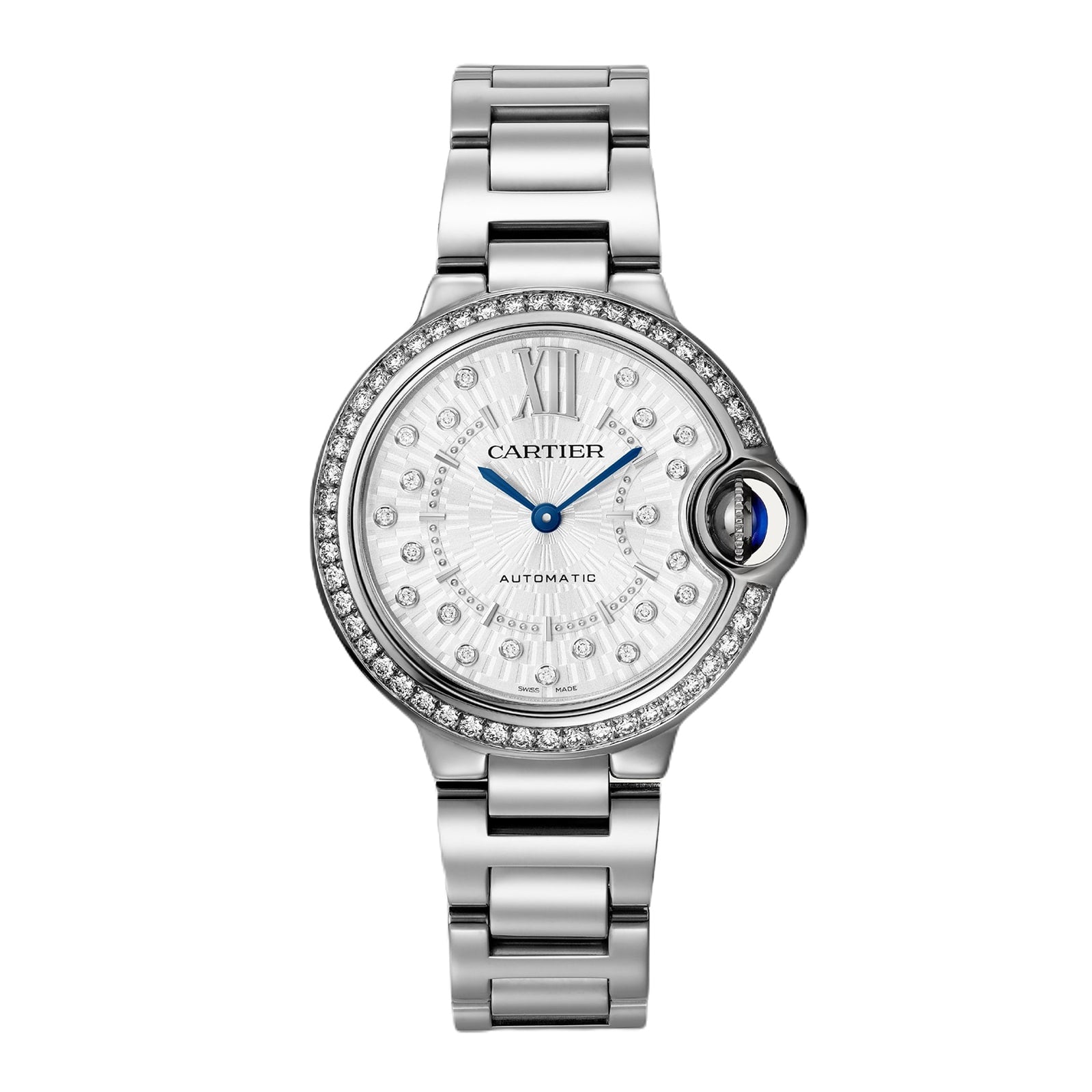 Ballon Bleu de Cartier 33 Watch - 33mm, Steel, Diamond Grey Dial