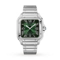 Santos de Cartier Large Model Watch - 40mm, Steel, Green Dial