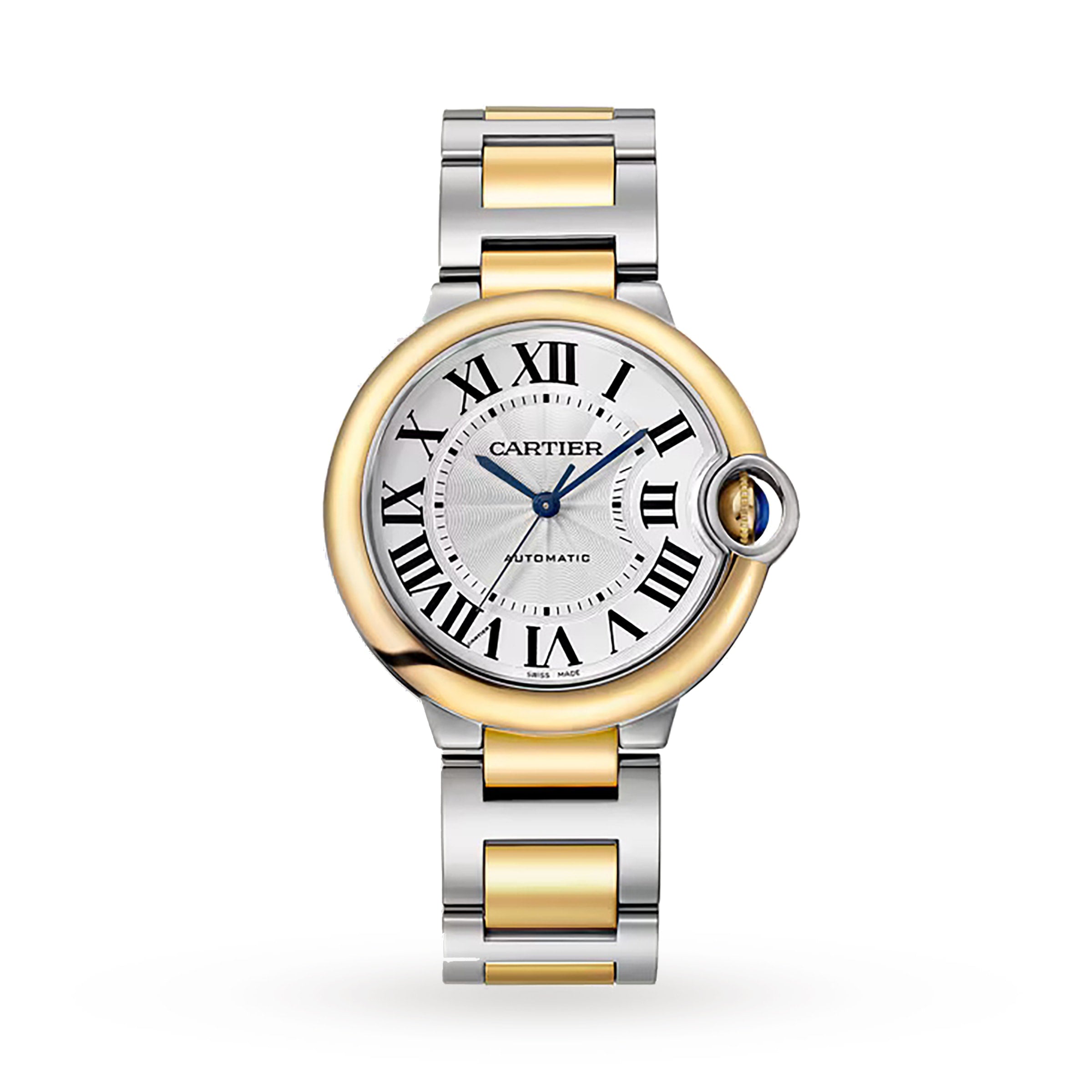 Ballon Bleu de Cartier 36 Watch - 36mm, Two - Tone Steel & 18K Yellow Gold, Silver Dial