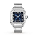 Santos de Cartier Large Model Watch - 40mm, Steel, Blue Dial