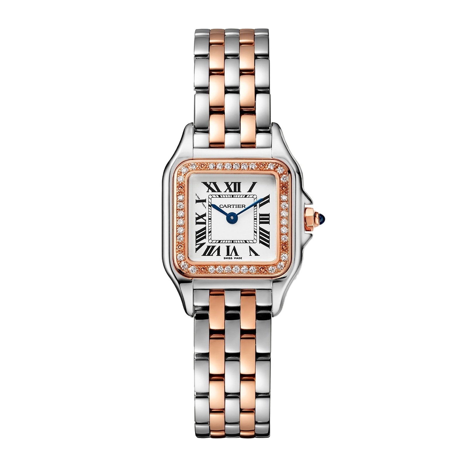 Panthère de Cartier Small Model Watch - 22mm, Two - Tone Steel & 18K Rose Gold, Silver Dial
