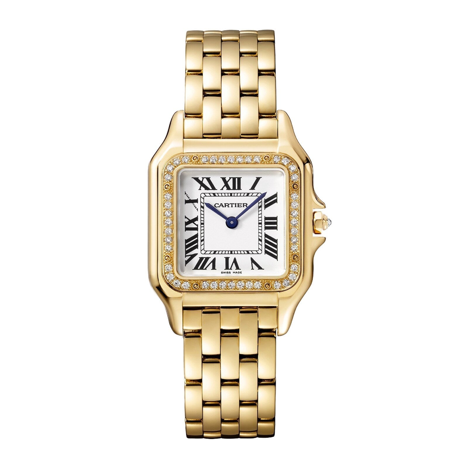 Panthère de Cartier Medium Model Watch - 27mm, 18K Yellow Gold, Silver Dial