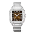 Santos de Cartier Medium Model Watch - 35mm, Steel, Brown Dial