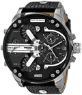 Diesel DZ7313 Mr. Daddy Chronograph Men's Watch - Black Dial & Black Leather Strap