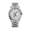 Longines Master Collection Moonphase 40mm Watch - Silver "Barleycorn" on Bracelet