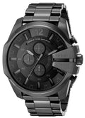 Diesel DZ4355 Mega Chief Chronograph Men's Watch - Black Dial & Black Stainless Steel Strap