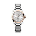 Longines Conquest 30mm Watch - Silver w/Pink Gold Bezel on Bracelet