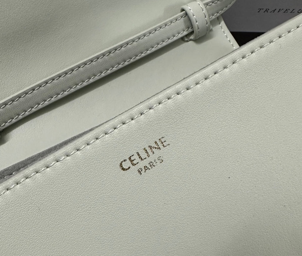 CELINE CLASSIC MINI 18 GREEN MINT CALFSKIN