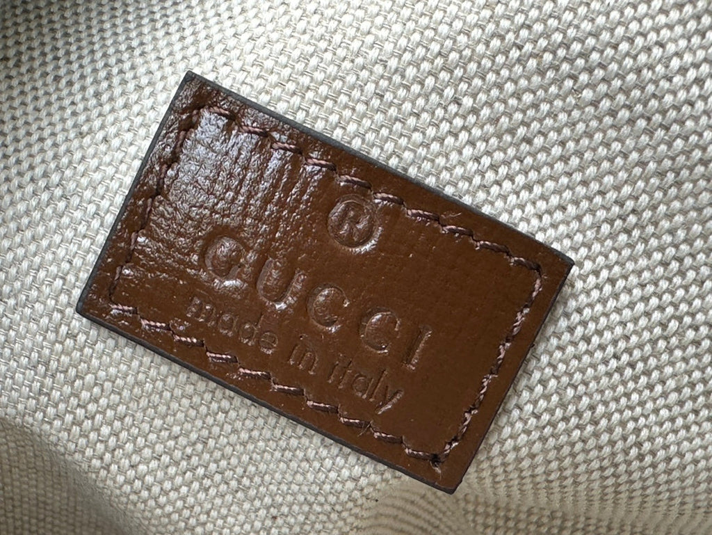 GUCCI MULTI-FUNCTION MINI 19 BACKPACK IN BEIGE AND BROWN CANVAS