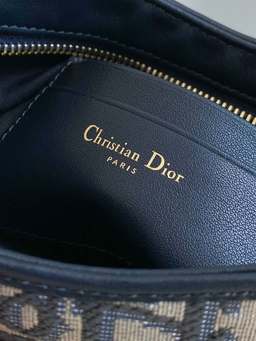 DIOR MINI HOBO 23 BAG IN BLUE OBLIQUE JACQUARD
