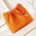 CHANEL CLASSIC MEDIUM 37 BAG IN SAFETY ORANGE CANVAS