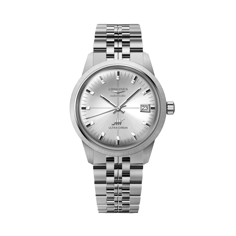 Longines Ultra Watch - Chron Classic 37mm - Silver on Bracelet