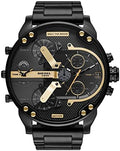 Diesel DZ7435 Mr. Daddy 2.0 Chronograph Men's Watch - Black Dial & Black Stainless Steel Strap