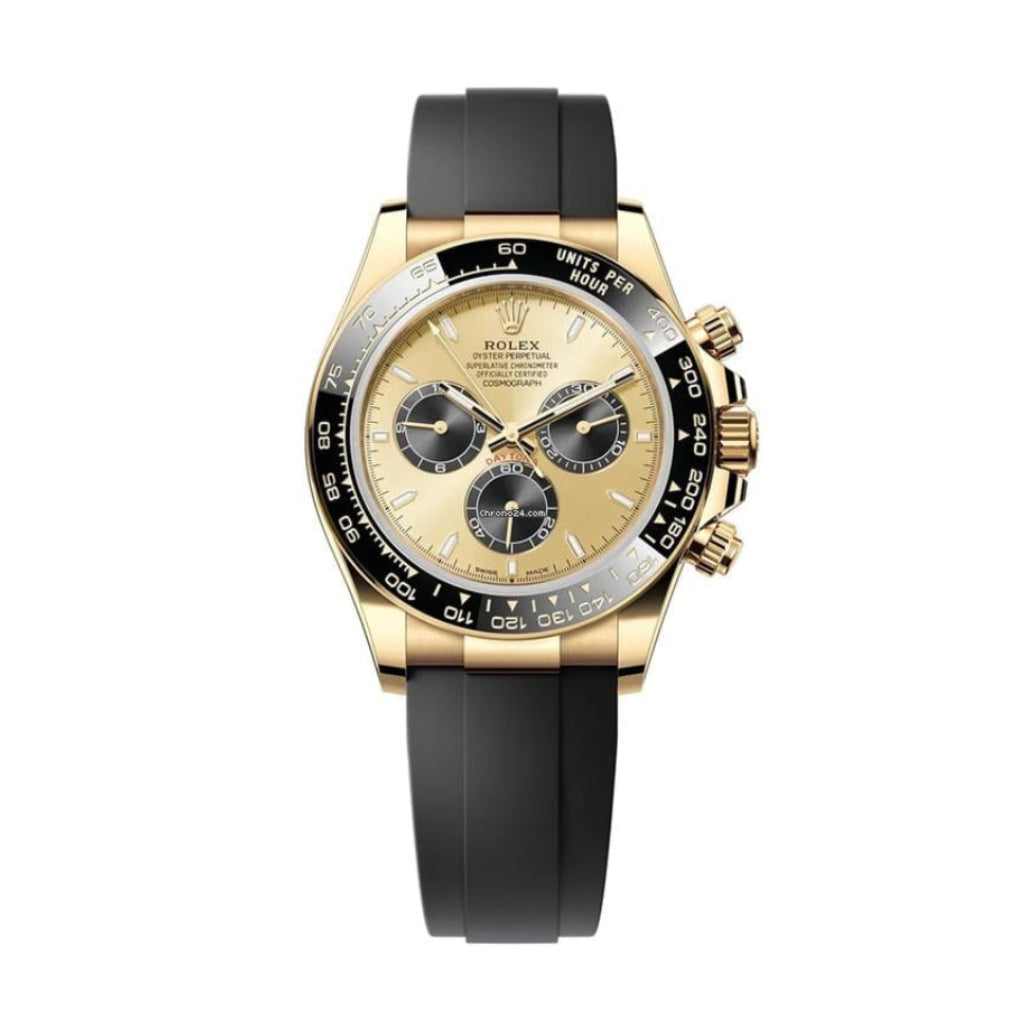Rolex Daytona 126518LN Yellow Gold "Pikachu" Oysterflex full Watch