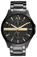 Armani Exchange Hampton AX2121 Men's Chronograph Watch - Black Dial with Black Stainless Steel Strap