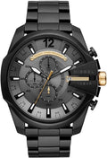 Diesel DZ4479 Mega Chief Chronograph Men's Watch - Grey Dial & Black Steel Strap