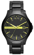Armani Exchange Hampton AX2407 Men's Watch - Sleek Black Dial with Black Stainless Steel Bracelet