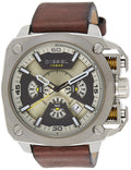 Diesel DZ7343 BAMF Chronograph Men's Watch - Beige Dial & Brown Leather Strap