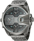 Diesel DZ7372 Uber Chief Chronograph Men's Watch - Black Dial & Grey Stainless Steel Strap