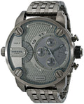 Diesel DZ7263 Little Daddy Dual Time Chronograph Men's Watch - Grey Dial & Stainless Steel Strap