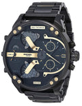 Diesel DZ7312 Big Daddy Chronograph Men's Watch - Black Dial & Black Stainless Steel Strap