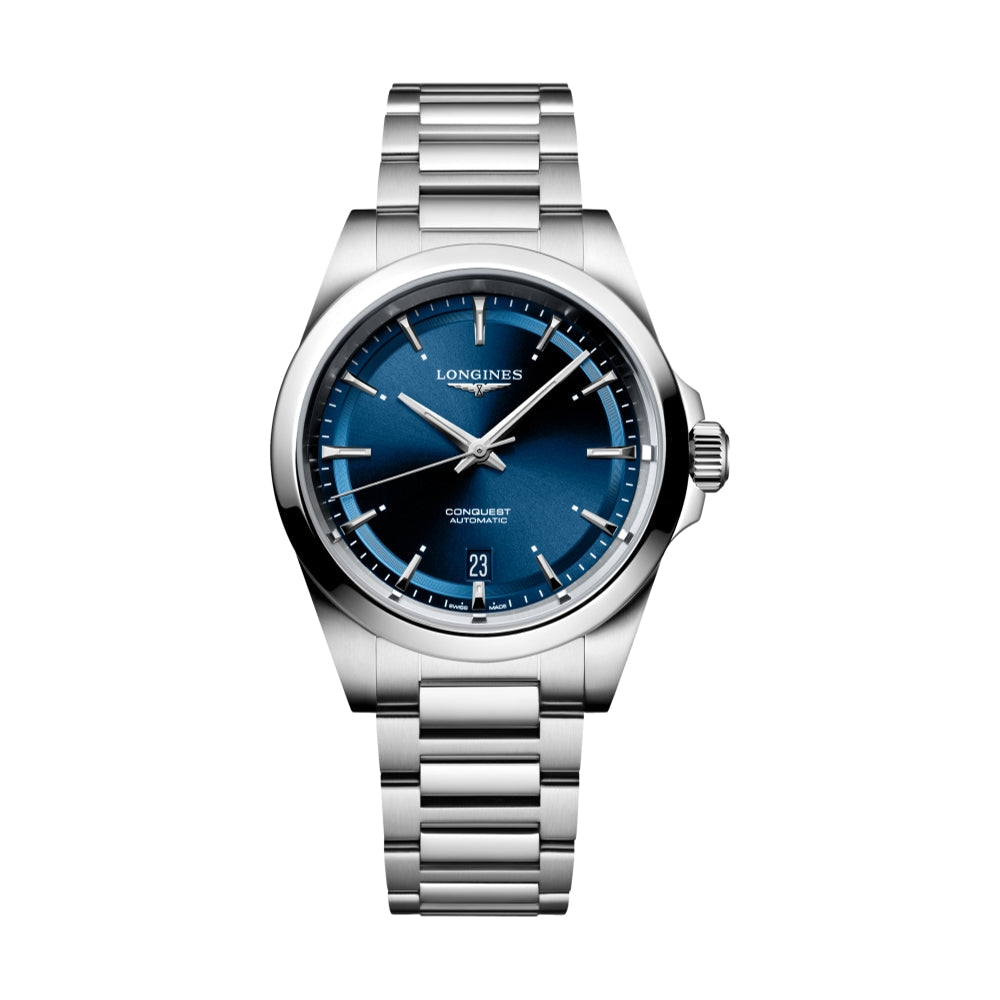 Longines Conquest 38mm Watch - Blue on Bracelet
