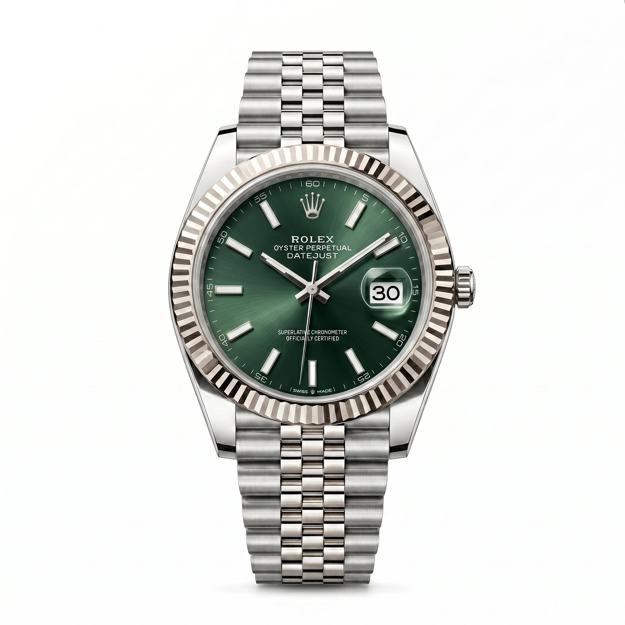 Rolex Datejust 41 126334 Oystersteel & White Gold "Mint Green" Watch