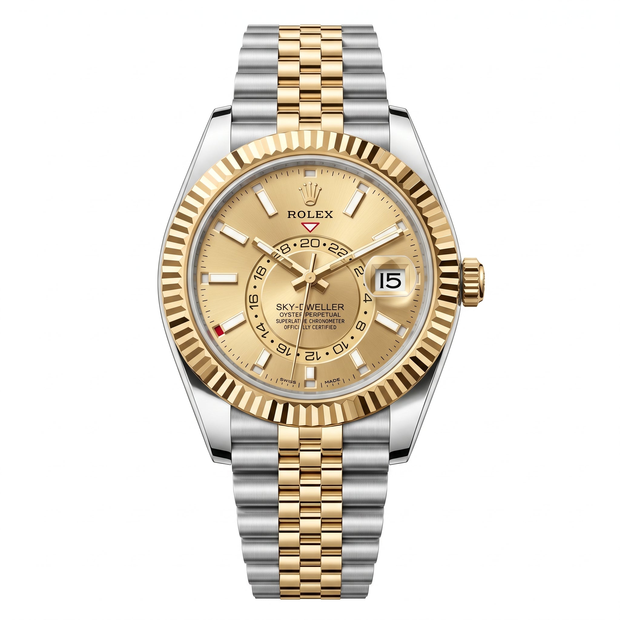 Rolex Sky Watch - Dweller 336933 Oystersteel & Yellow Gold "Champagne Dial"