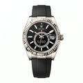 Rolex Sky Watch - Dweller 326139 White Gold Oysterflex "Black Dial"