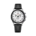 Omega Speedmaster Moonwatch Professional Chronograph Sapphire 42mm Watch - White on Leather Strap