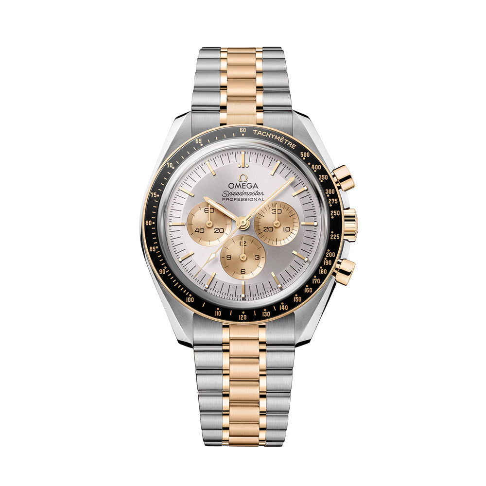 Omega Speedmaster Moonwatch Professional Steel Moonshine Gold 42mm ‑ Silver on Bracelet Watch