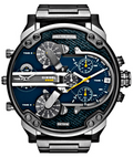 Diesel DZ7331 Big Daddy 2.0 Chronograph Men's Watch - Blue Dial & Grey Stainless Steel Strap