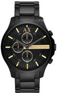 Armani Exchange Hampton AX2164 Men's Chronograph Watch - Black Dial with Black Stainless Steel Strap