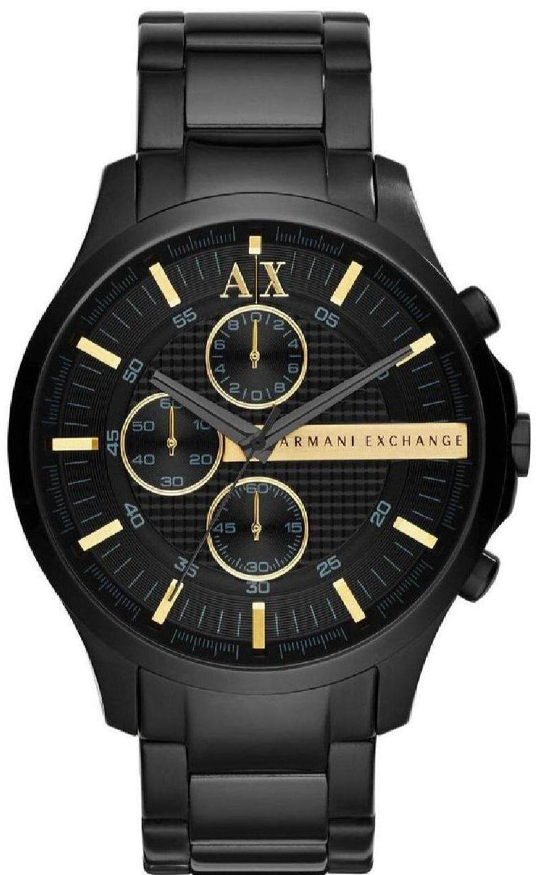 Armani Exchange Hampton AX2164 Men's Chronograph Watch - Black Dial with Black Stainless Steel Strap