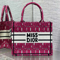 DIOR MISS TOTE 26 IN MAGENTA PURPLE CANVAS