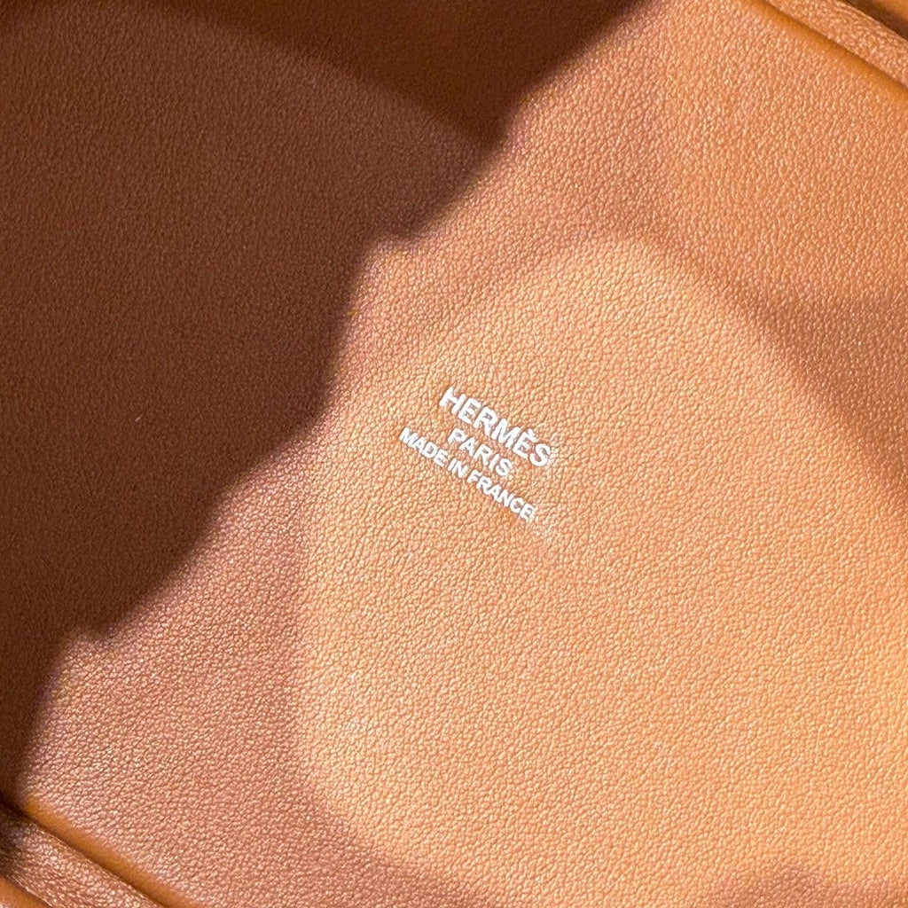 HERMES PICOTIN LOCK 18 BAG IN GOLD CALFSKIN ÉCRU/BEIGE/FAUVE/ROSE POP/NOIR EMBROIDERY PLAID CANVAS