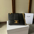 CELINE MEDIUM  VICTOIRE BAG 25 IN BLACK CALFSKIN GOLDEN HARDWARE