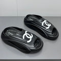 CHANEL New Double C Foam Lightweight Slippers Boat Black