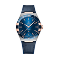 Omega Constellation 41mm Watch - Blue on Leather Strap