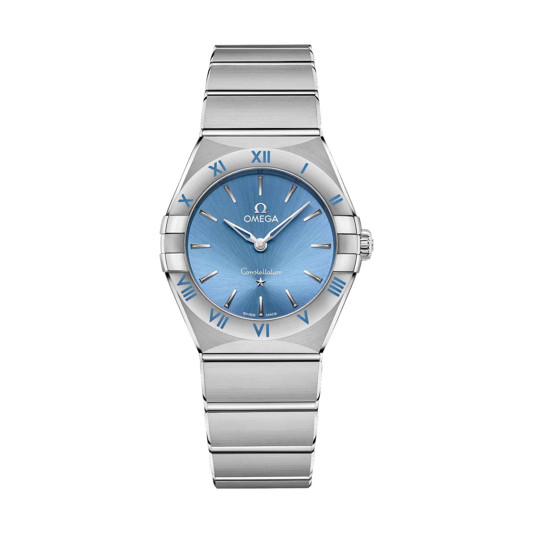 Omega Constellation Quartz 28mm Watch - Blue on Bracelet