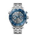 Omega Seamaster Diver 300M 44mm Watch - Grey Dial w/Blue Bezel on Bracelet