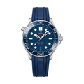 Omega Seamaster Diver 300M 42mm Watch - Blue on Rubber Strap